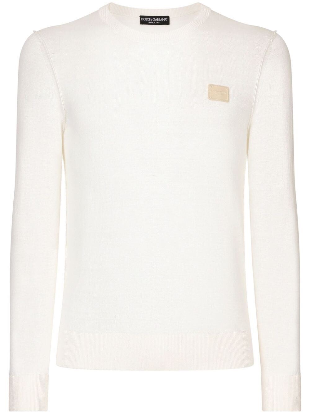 Shop Dolce & Gabbana Crew-neck Sweater In White