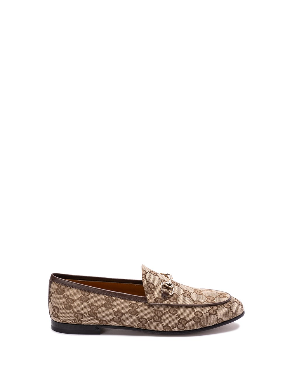 Shop Gucci `new Jordaan` Loafers In Brown