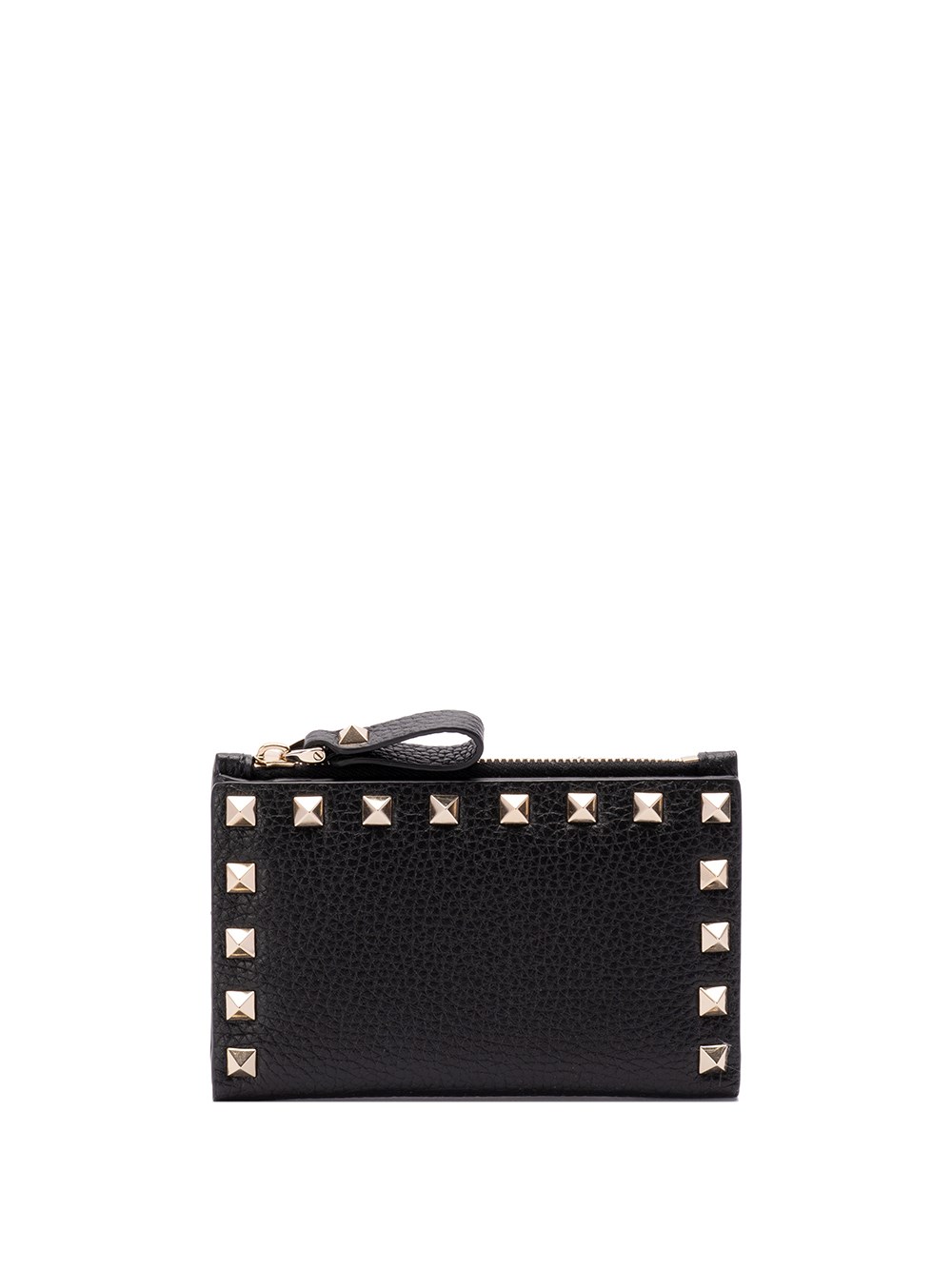 Shop Valentino `rockstud` Card Case In Black  