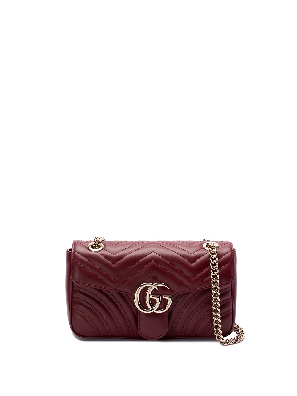 Shop Gucci `gg Marmont` Small Shoulder Bag In Red