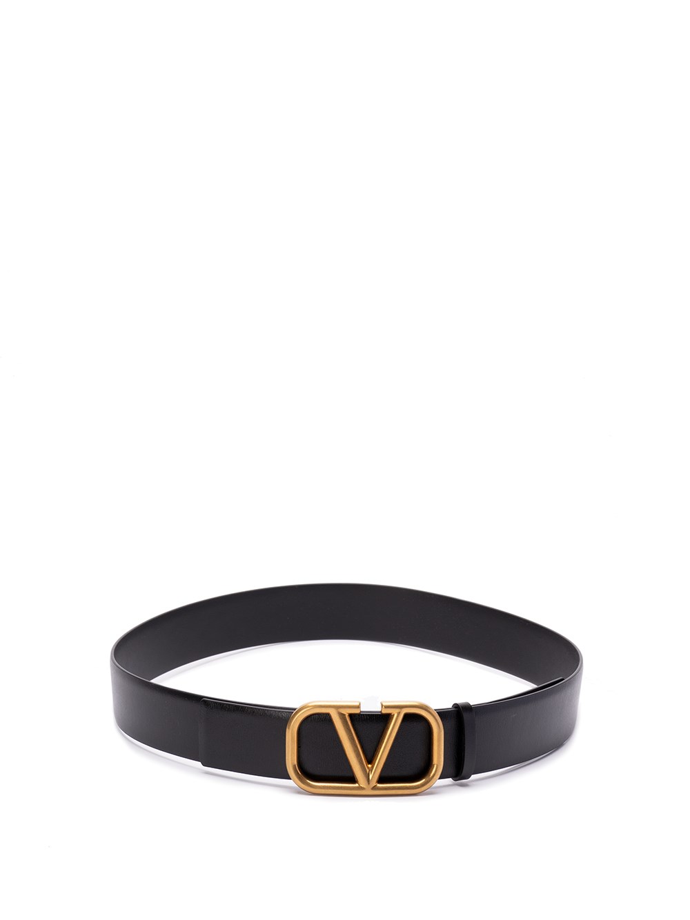 Shop Valentino `vlogo Signature` Buckle Belt In Black  