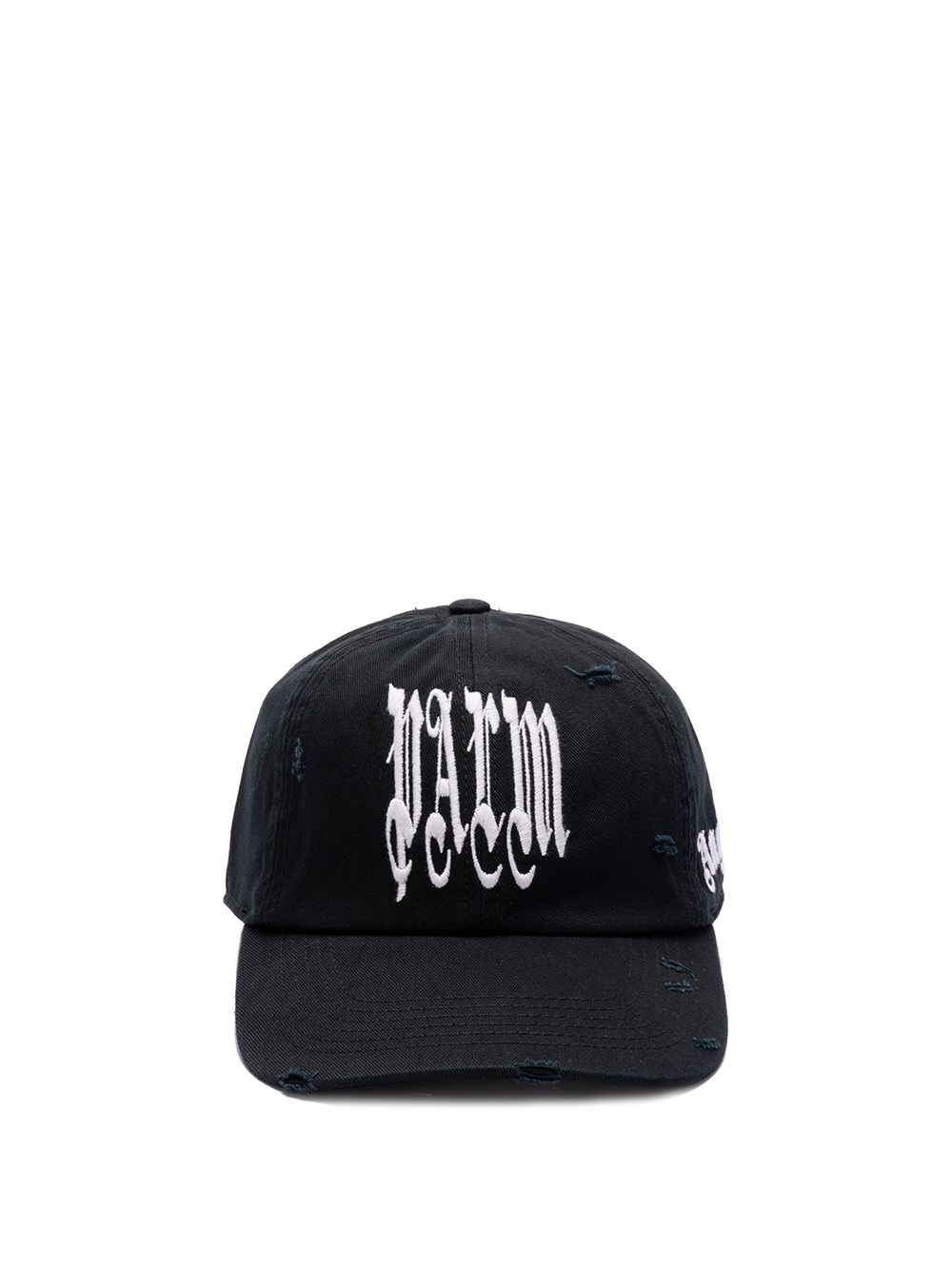 Shop Palm Angels `gothic Logo` Cap In Black  