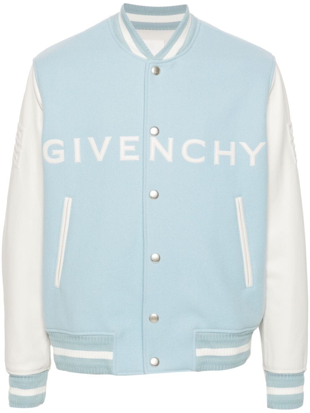 Shop Givenchy Varsity Jacket In Blue