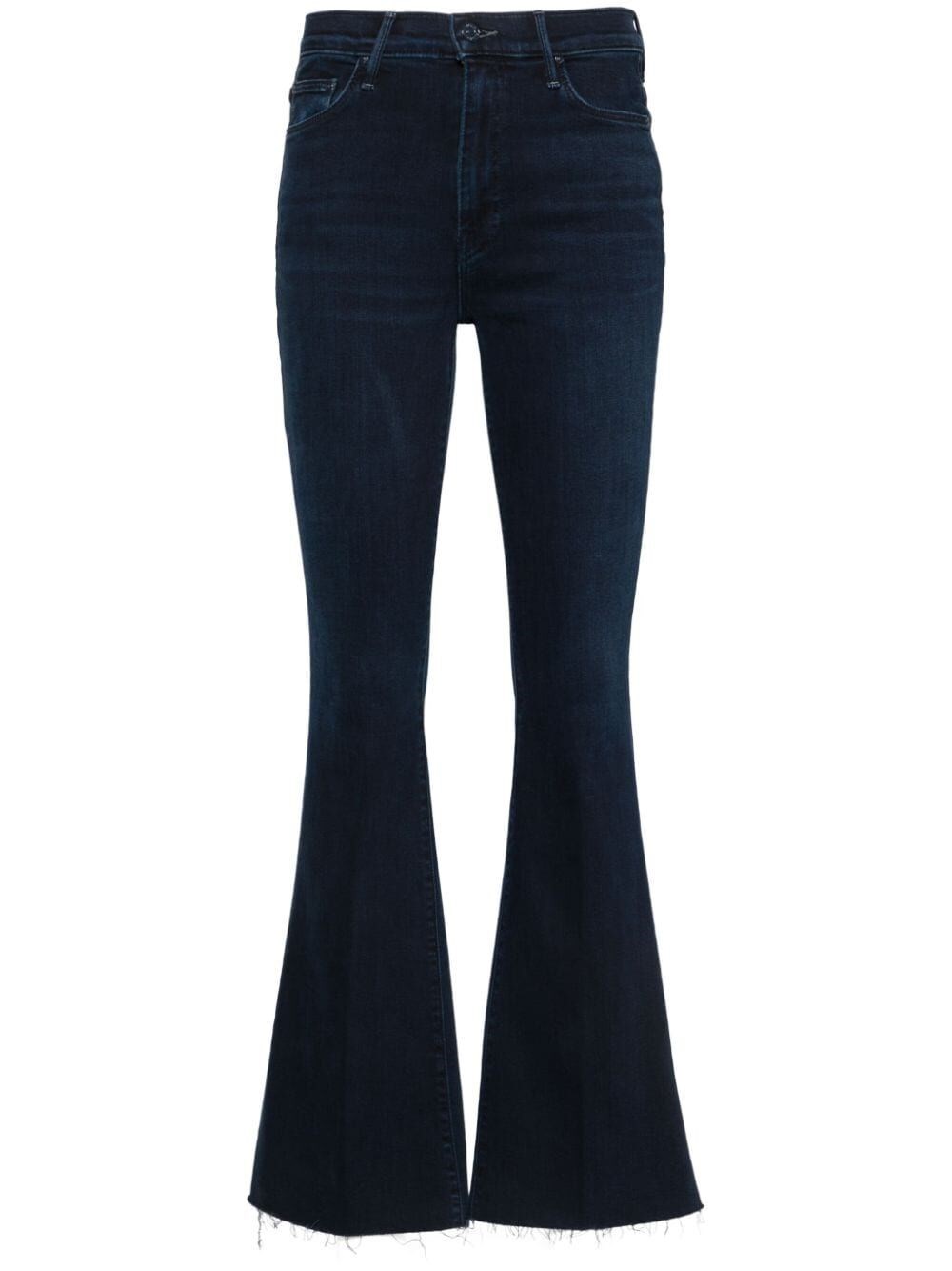 Shop Mother `the Weekender Fray` Jeans In Blue