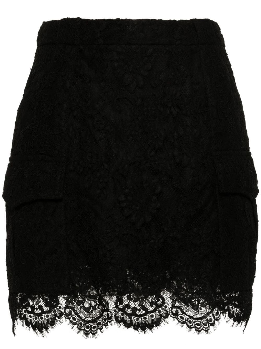 Shop Ermanno Scervino Skirt With Embroidery In Black  