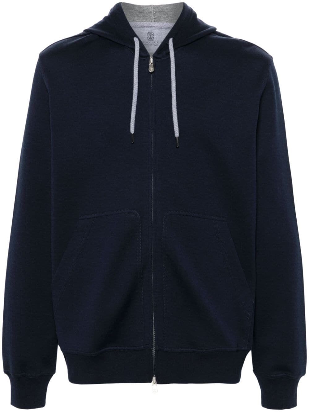 Shop Brunello Cucinelli Cardigan Sweatshirt In Blue