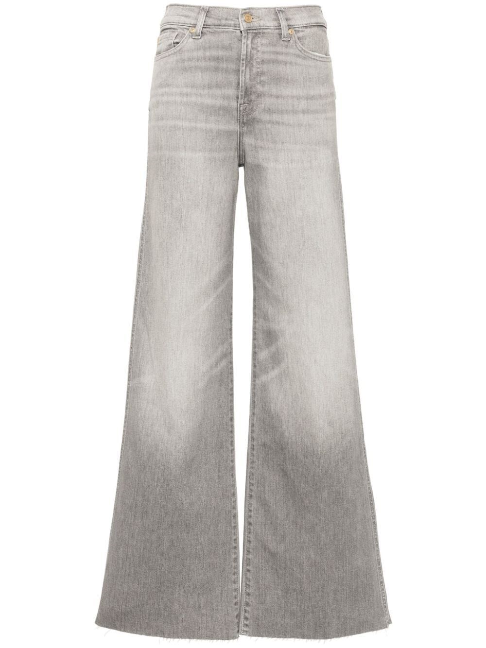7 FOR ALL MANKIND `LOTTA LUXE VINTAGE DUST WITH RAW CUT` JEANS 