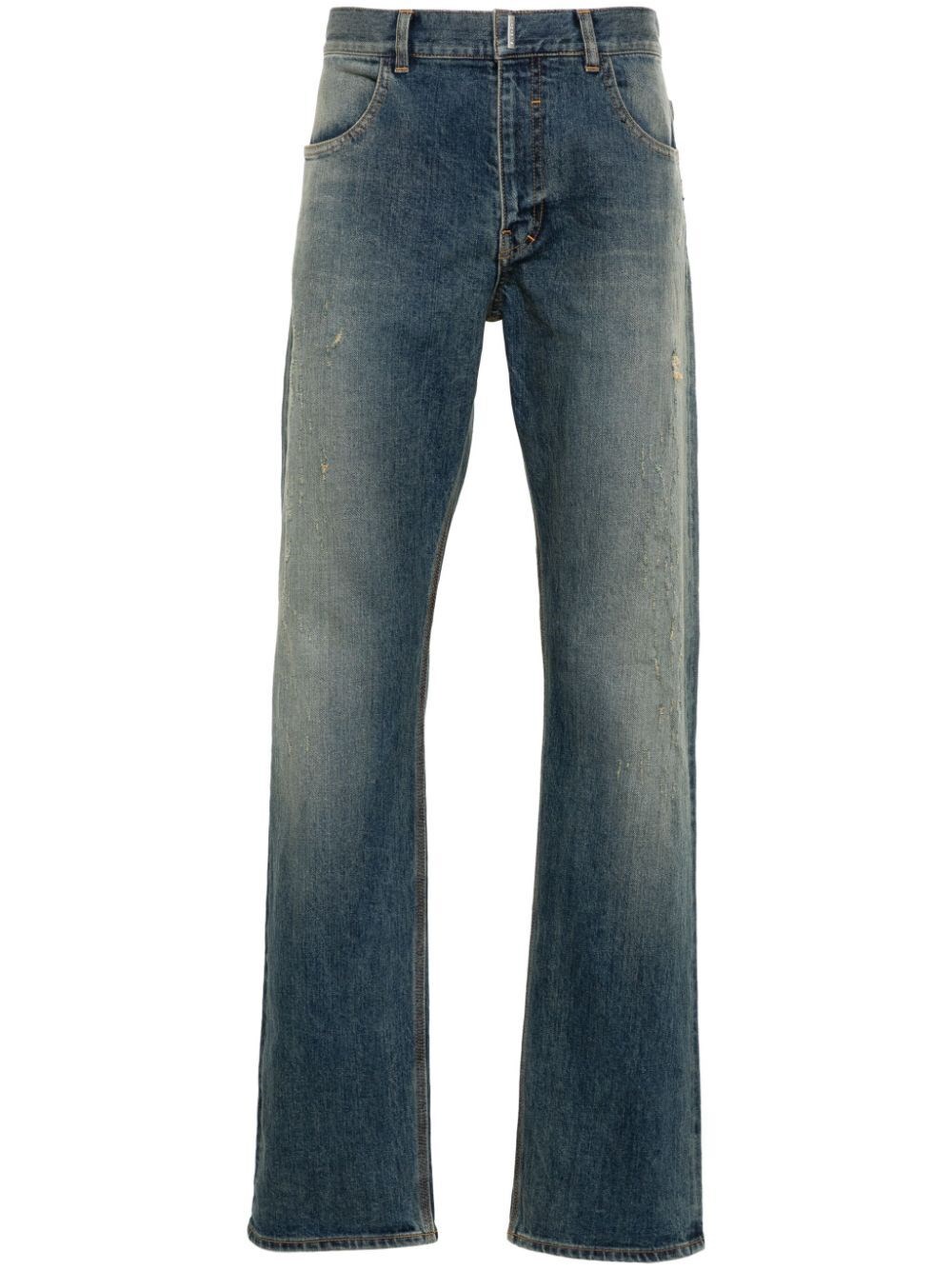 Shop Givenchy Straight Fit 5-pocket Jeans In Blue