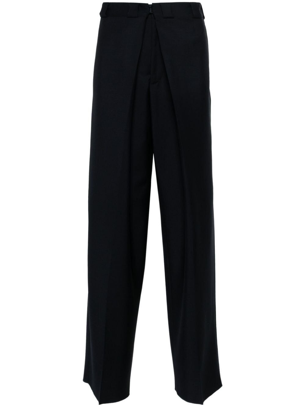 Shop Givenchy Pleated Extra Large Chino Pants In Blue