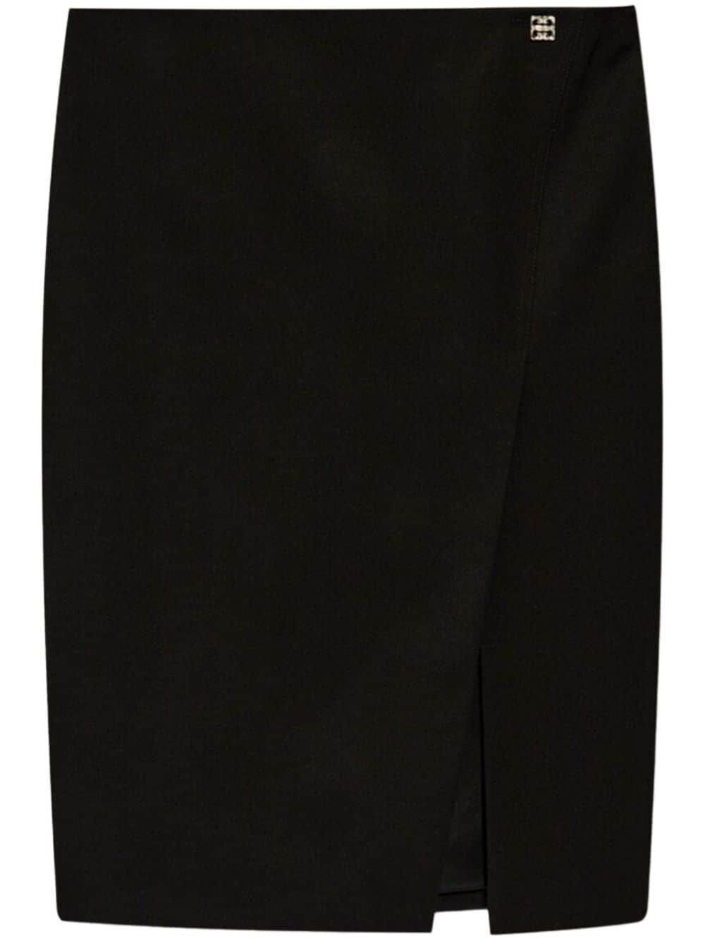 Shop Givenchy Skirt With Open Side In Black  