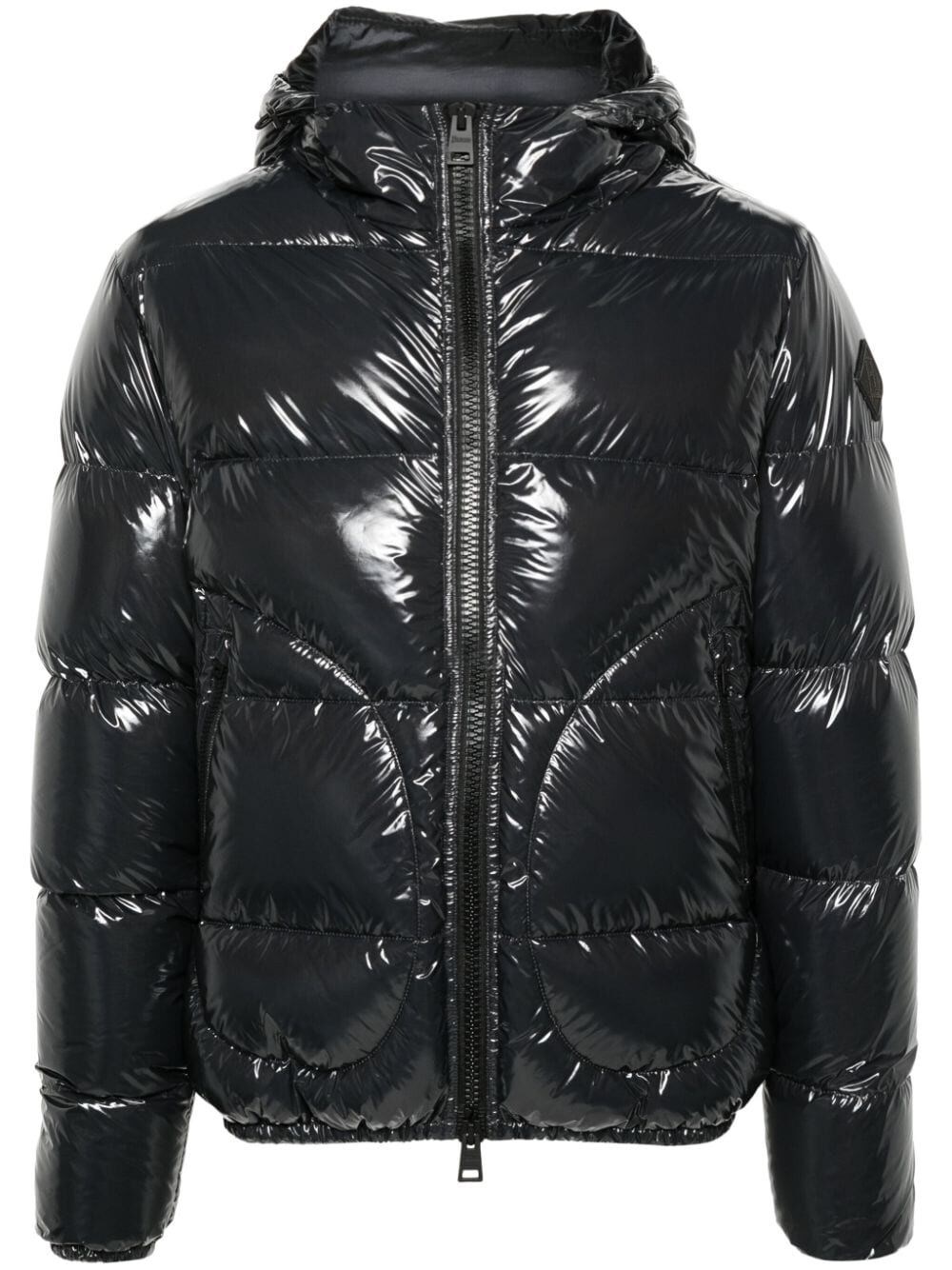 Shop Herno `gloss` Bomber Jacket In Metallic