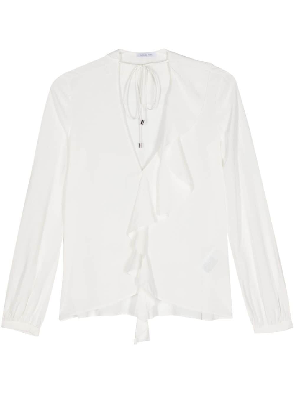 Shop Patrizia Pepe Blouse In White