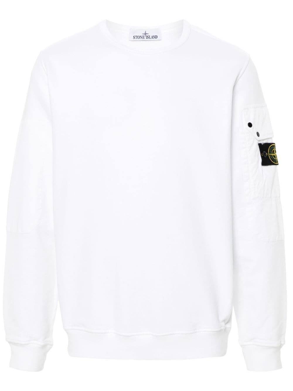 Shop Stone Island Sweatshirt In White