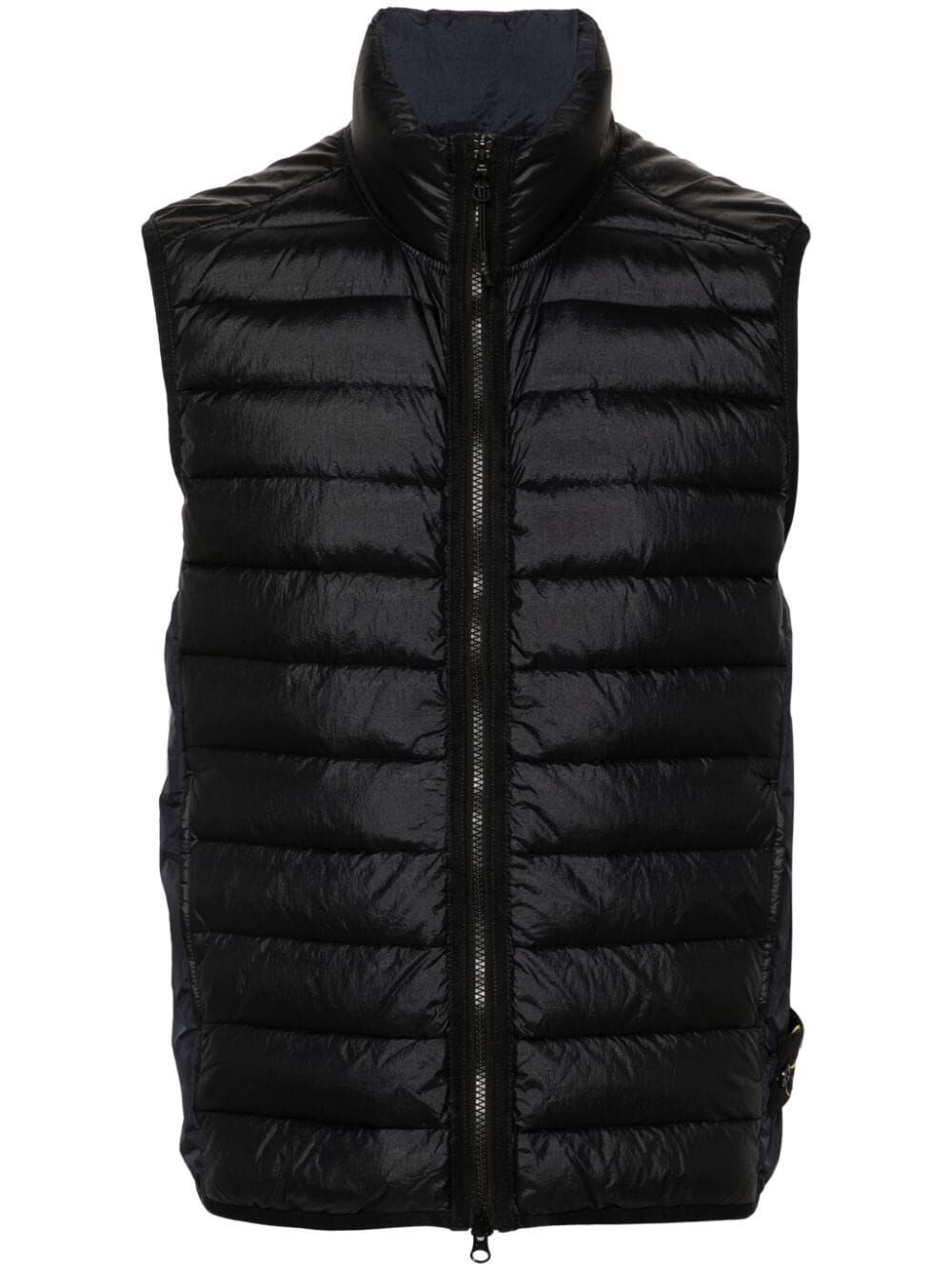 Shop Stone Island Padded Vest In Blue