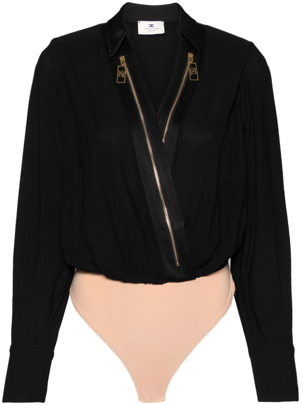 Shop Elisabetta Franchi Shirt Body In Black  