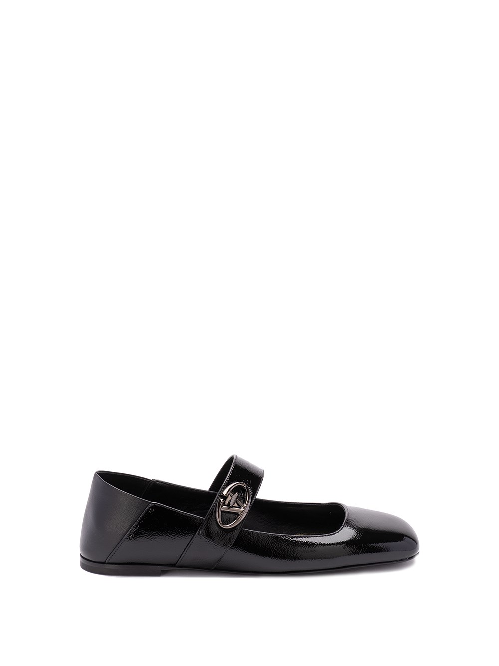 Shop Valentino `vlogo Locker` Ballerinas In Black  