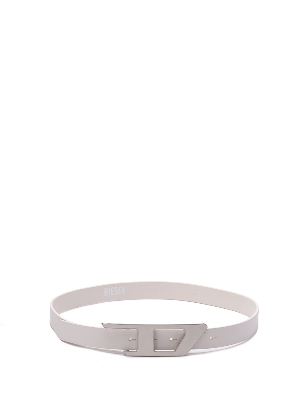 Shop Diesel `b-dlogo Ii` Belt In White