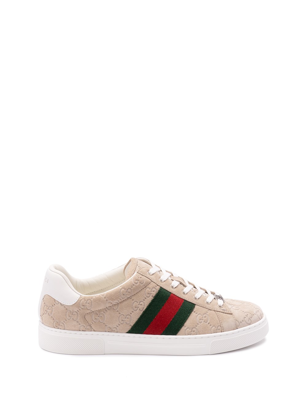 Shop Gucci `ace` Sneakers In Beige