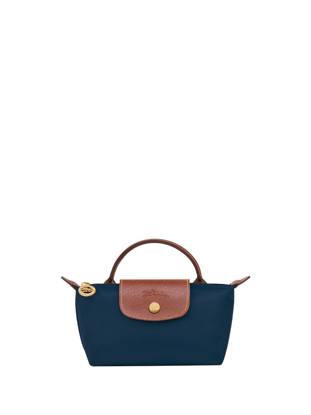 Shop Longchamp `le Pliage Original` Pouch With Handle In Blue