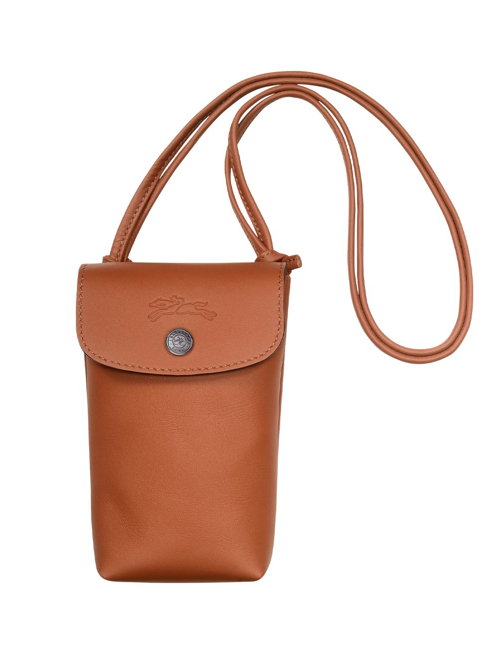 Shop Longchamp `le Pliage Xtra` Phone Case With Leather Lace In Brown