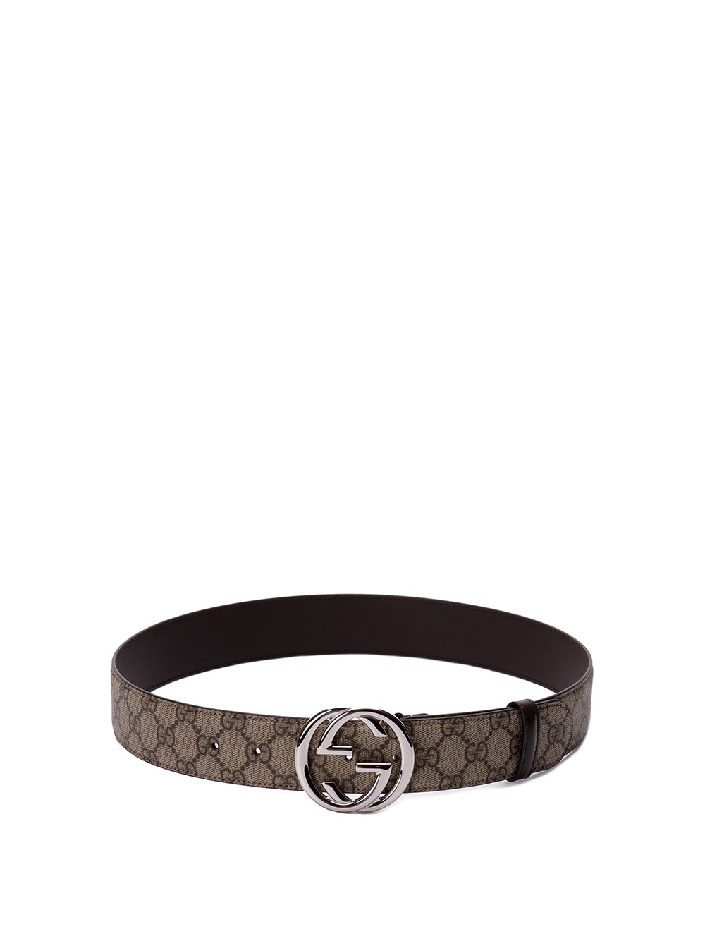 Shop Gucci Belt With `interlocking G` Buckle In Brown