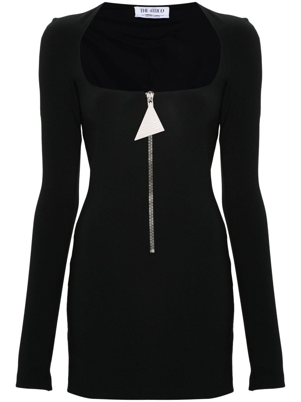 Shop Attico Mini Dress In Black