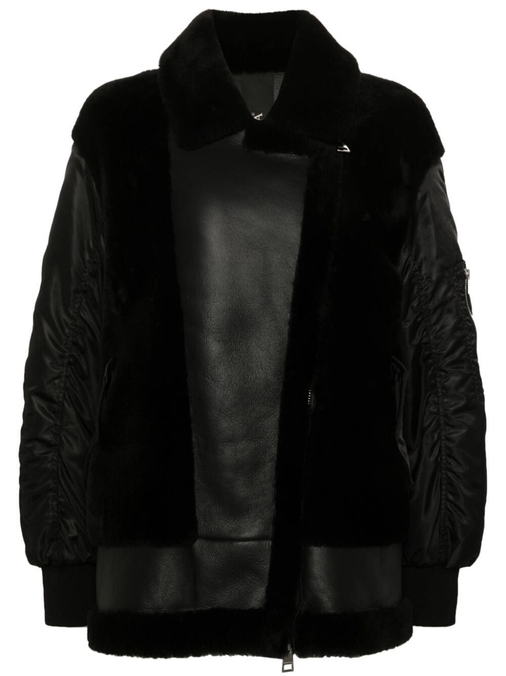 Shop Blancha Shearling Jacket In Black  