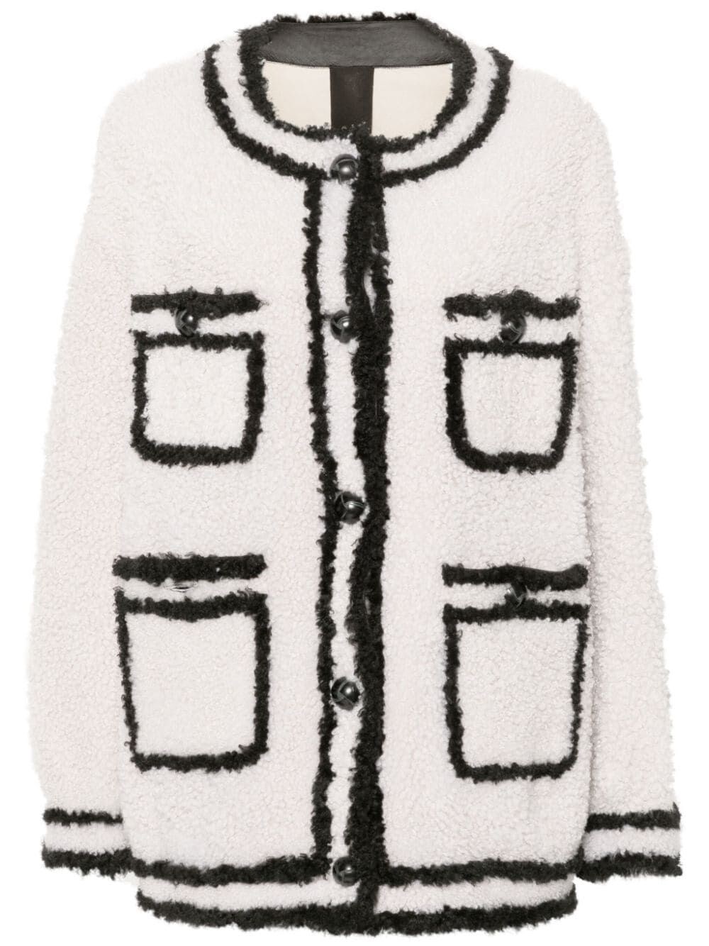 Shop Blancha Shearling Jacket In White