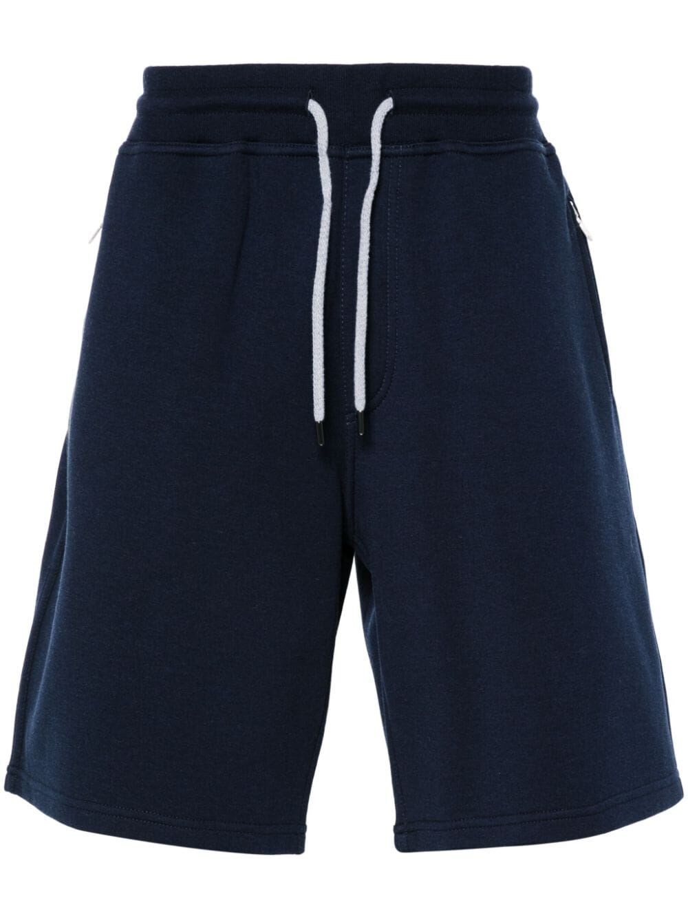 Brunello Cucinelli Cotton Blend Bermuda Shorts In Blue