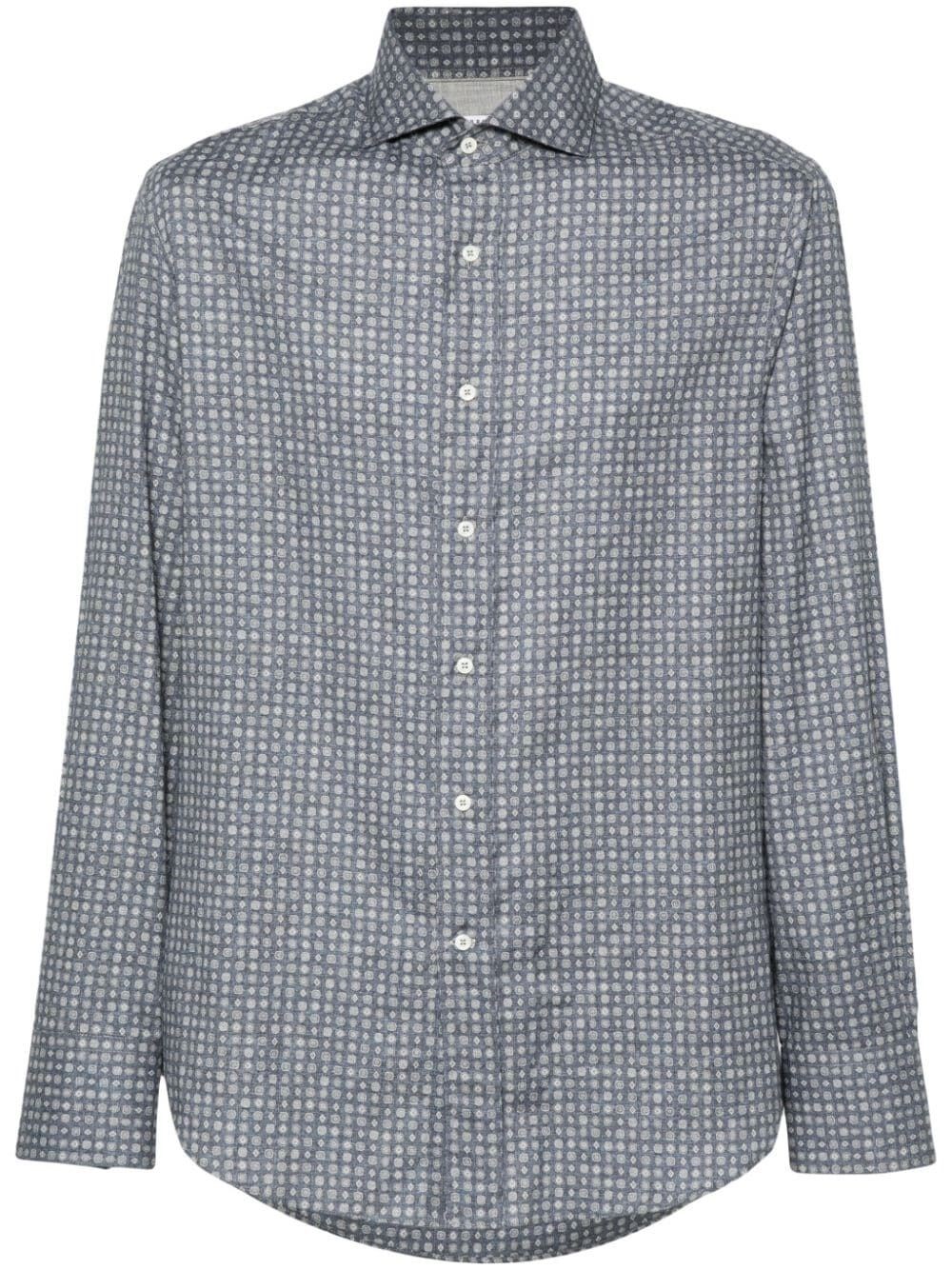 Shop Brunello Cucinelli Shirt In Blue