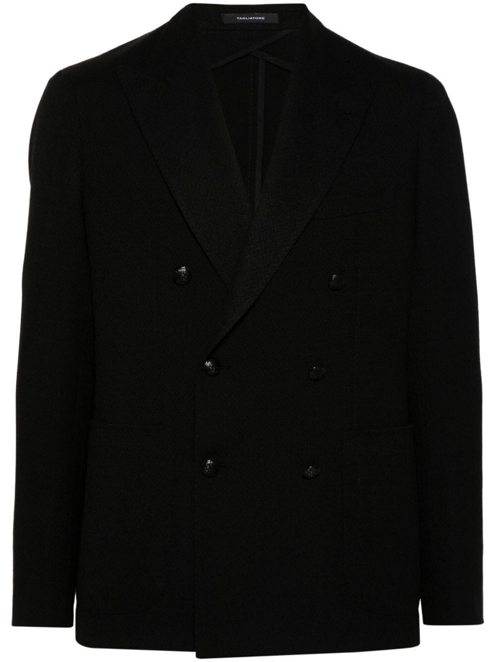 Shop Tagliatore `montecarlo` Blazer In Black  