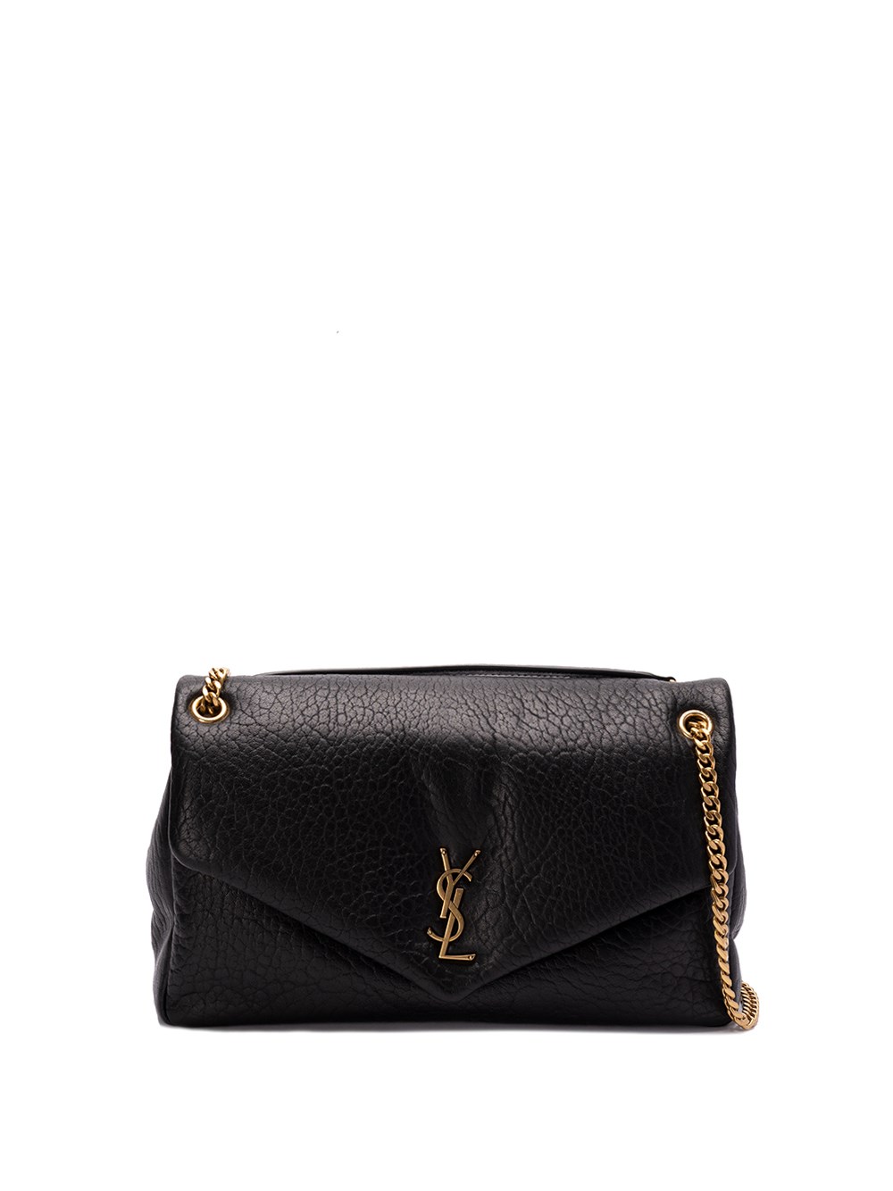 Shop Saint Laurent `calypso` Large Bag In Black  