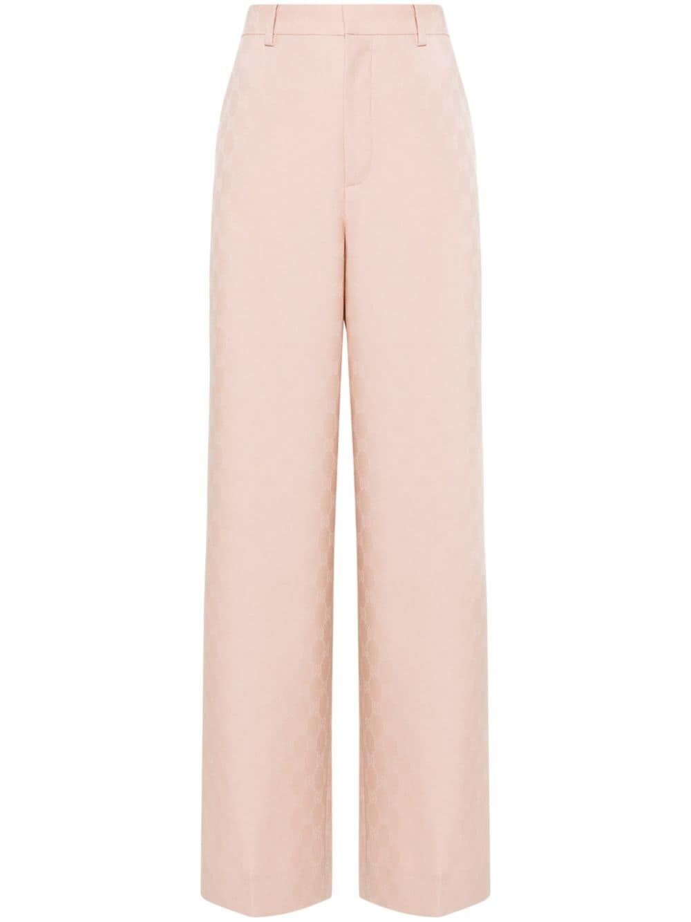 Shop Gucci `gg` Pants In Beige