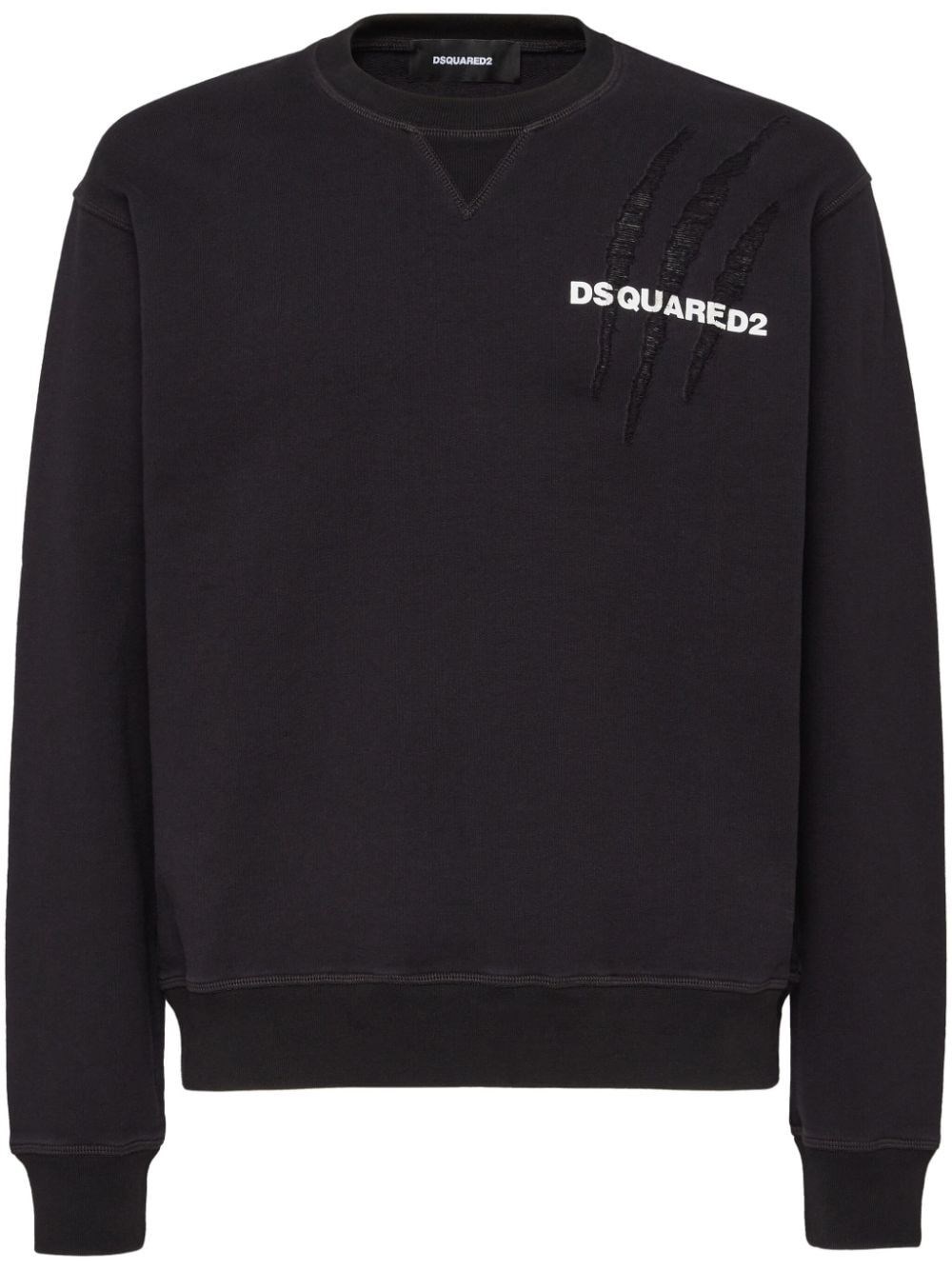 Shop Dsquared2 `cool Fit` Crew-neck Sweatshirt In Black  