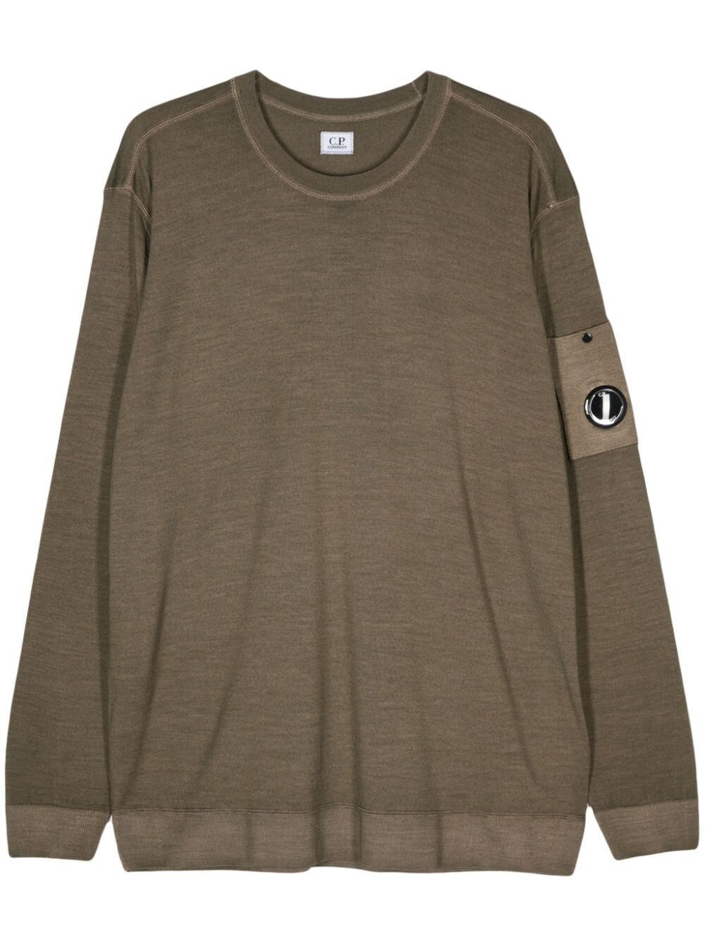 Shop C.p. Company C. P. Company Knit Crew-neck Sweater In Brown