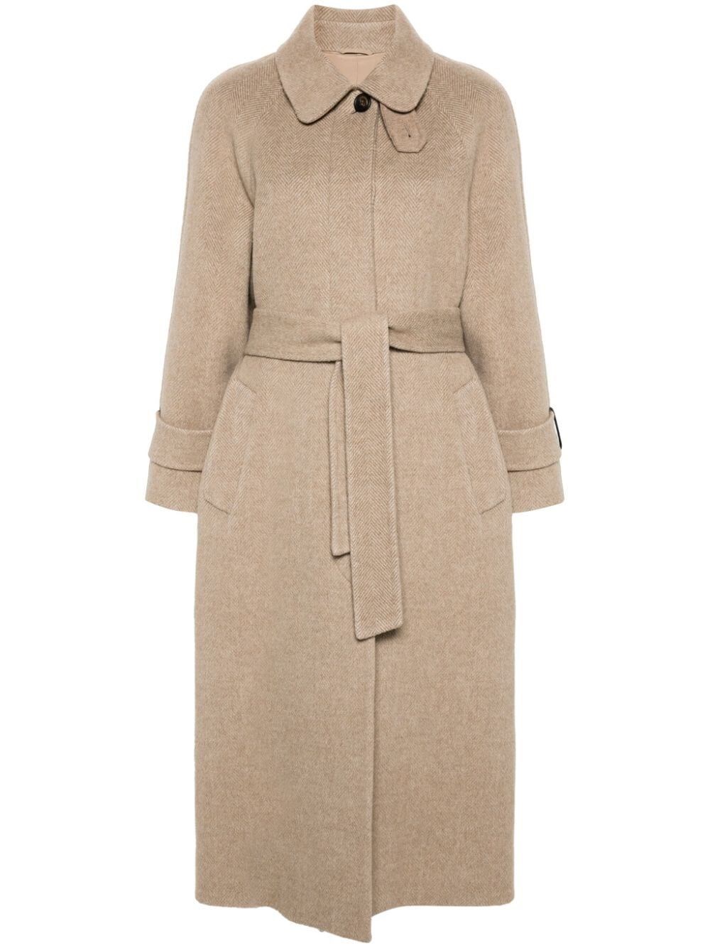 Shop Brunello Cucinelli Coat In Brown