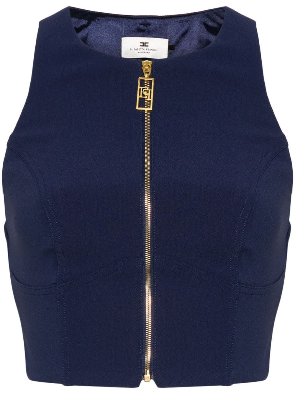 Shop Elisabetta Franchi Top In Blue