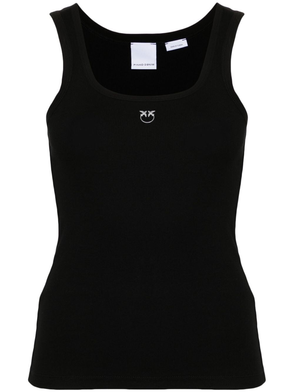 Shop Pinko `calcolatore` Tank Top In Black  