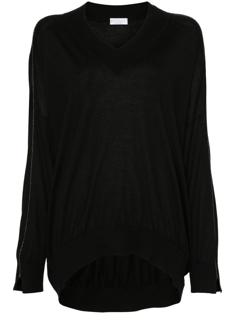 Brunello Cucinelli Long Sleeve V-Neck Sweater