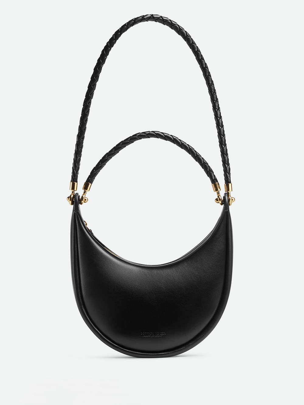 Bottega Veneta Hula Hoop Leather Handbag In Black