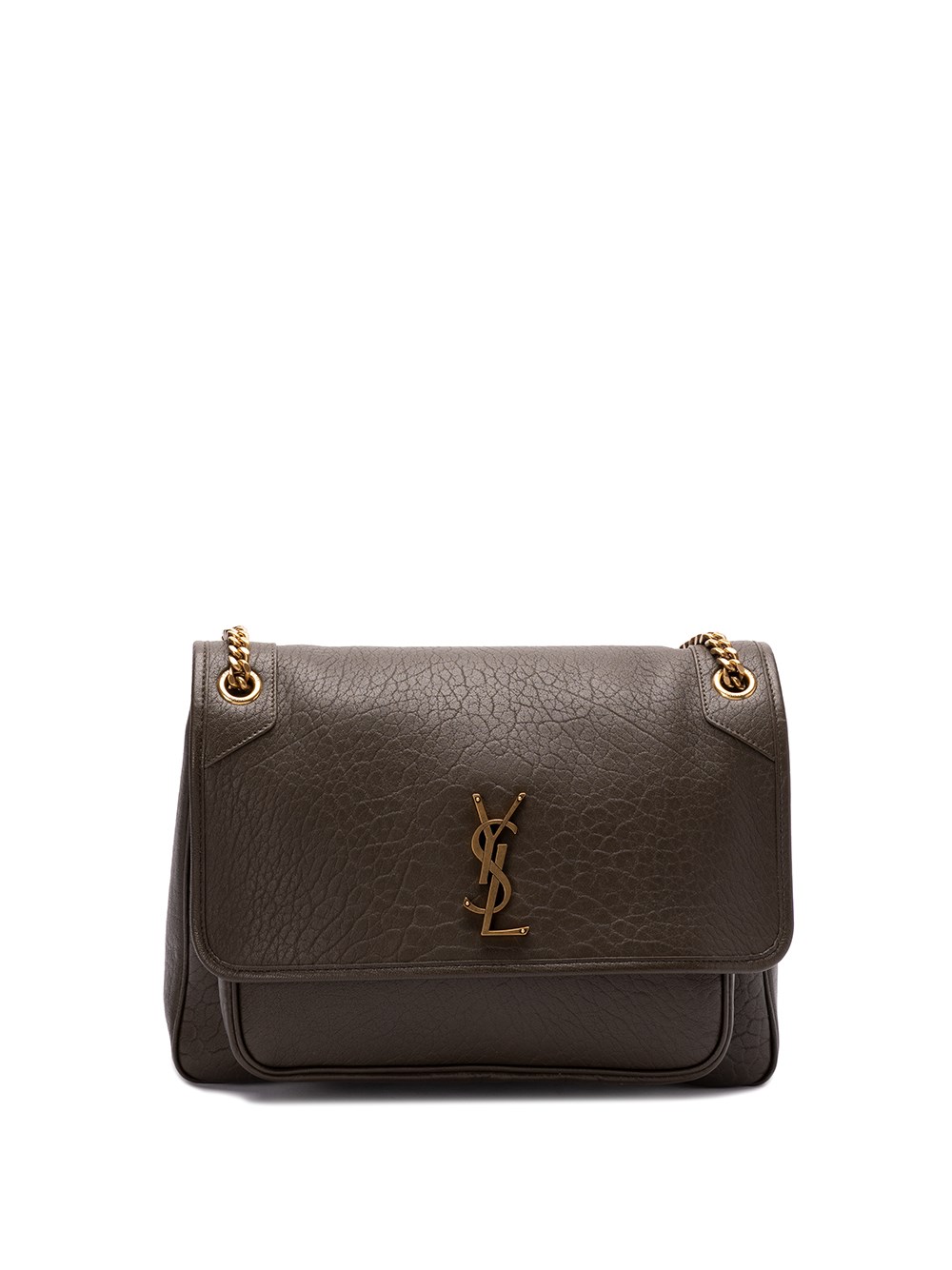 Shop Saint Laurent `niki` Large Shoulder Bag In Green