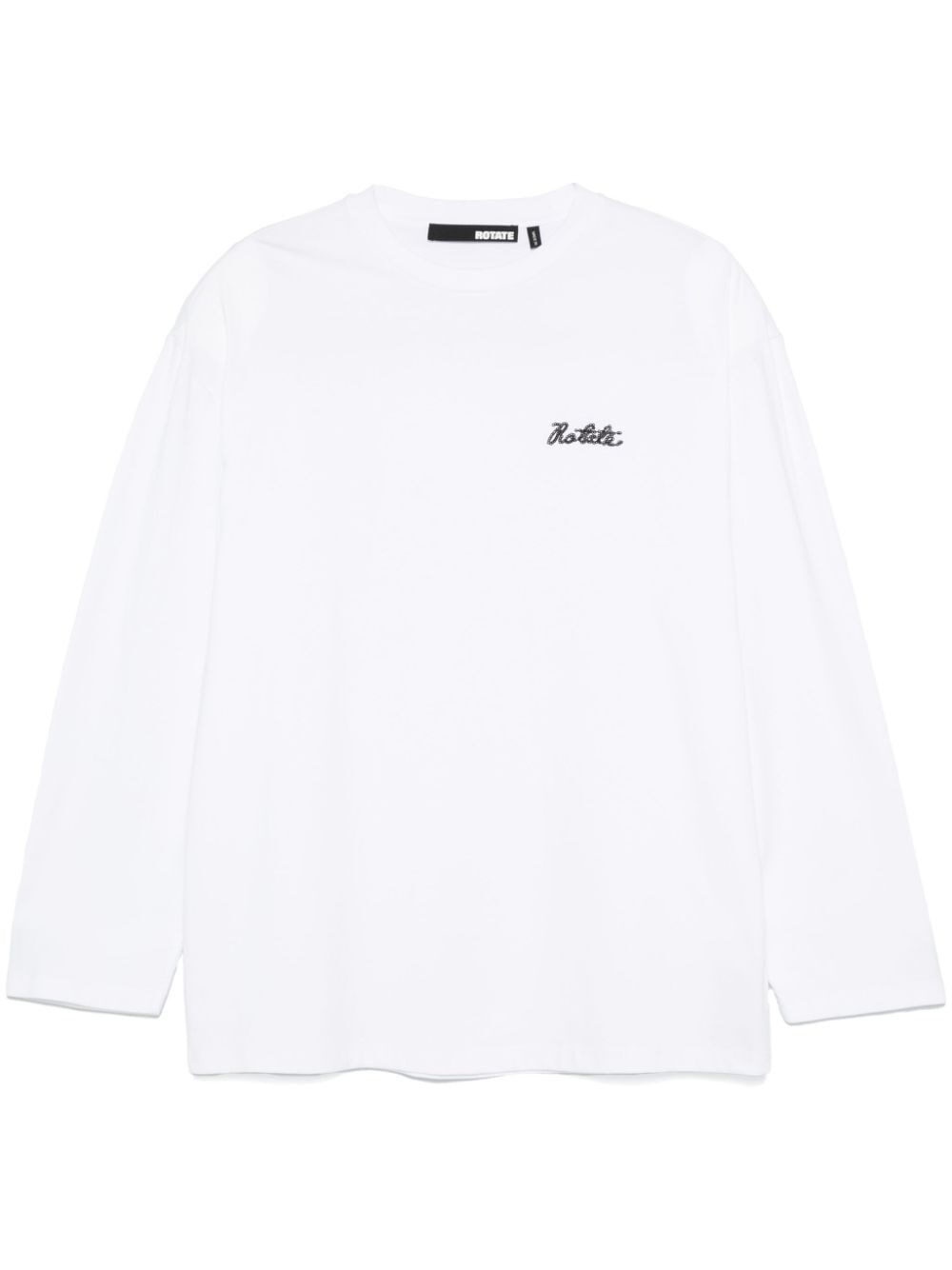 Shop Rotate Birger Christensen Long Sleeve T-shirt In White