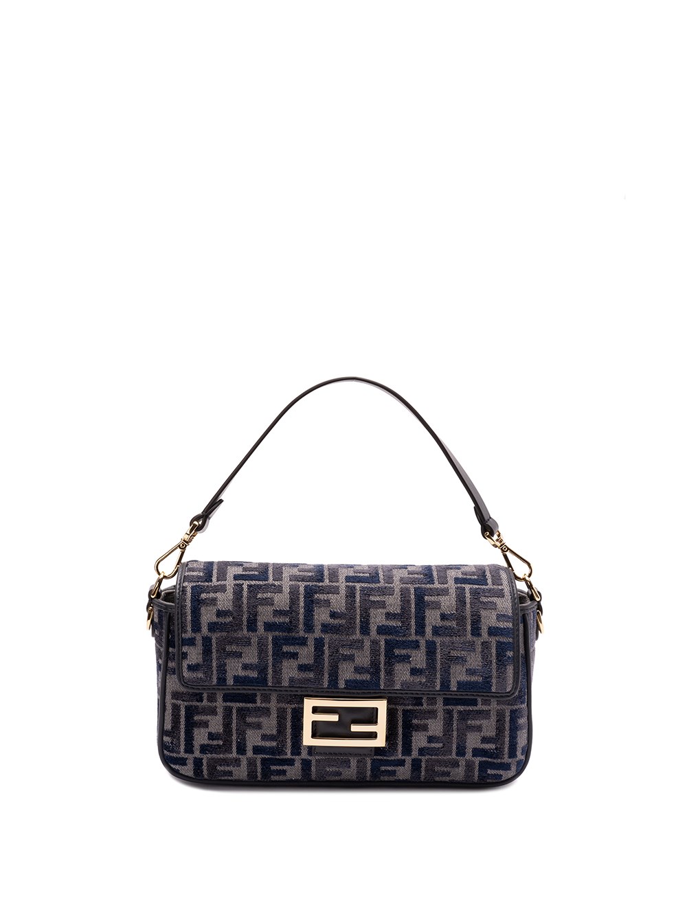 Shop Fendi `baguette` Flap Bag In Black  