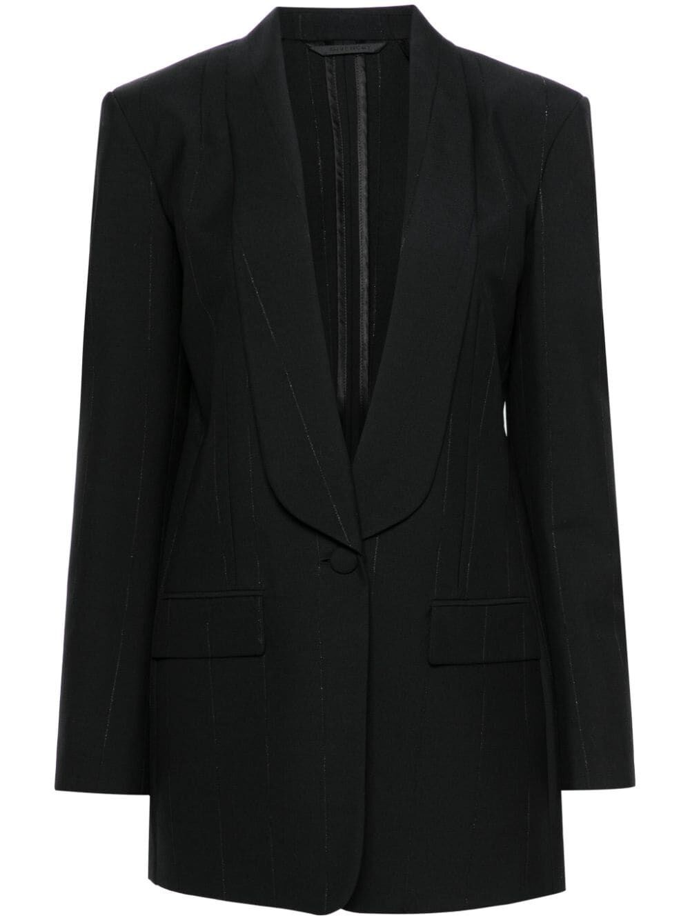 Givenchy Lurex Stripes Blazer In Black  