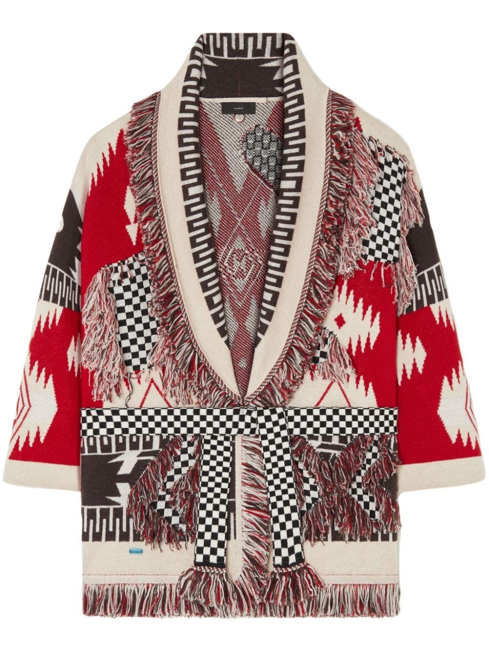 Shop Alanui `racing Icon` Cardigan In Red