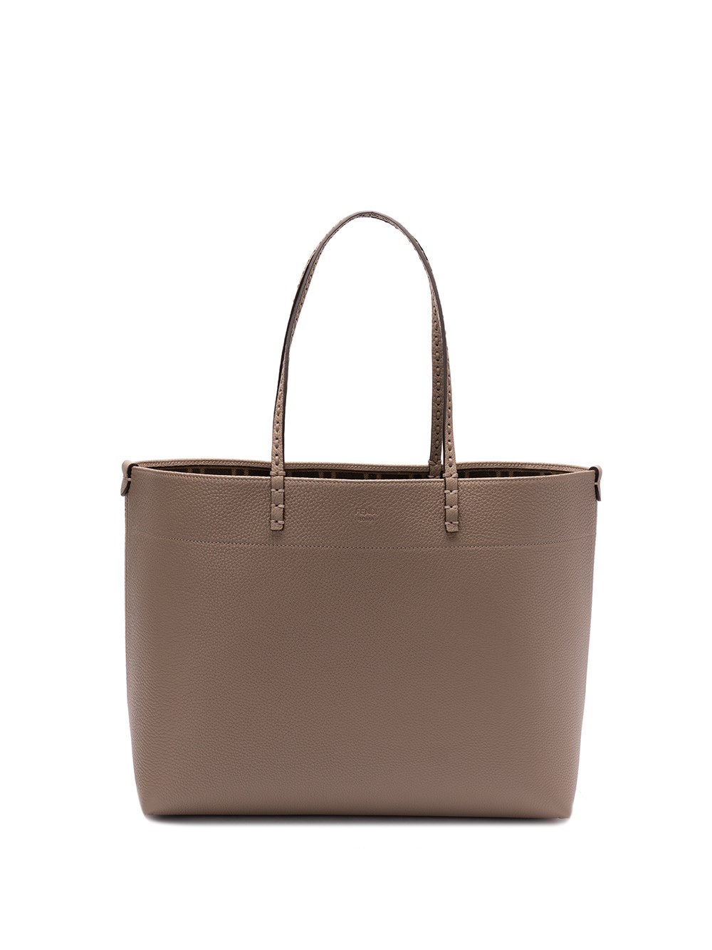 Shop Fendi `roll` Medium Shopper Bag In Brown