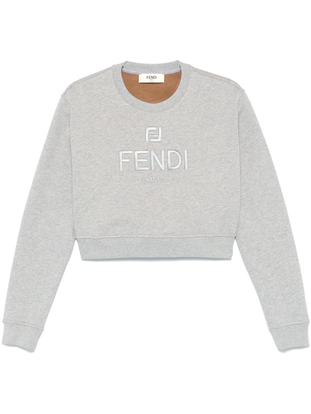 Shop Fendi Roma` Sweater In Gray