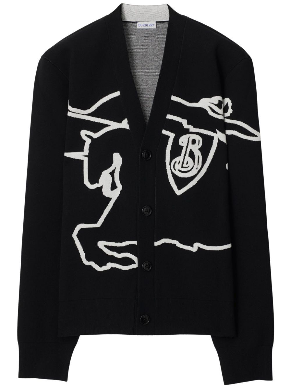 Shop Burberry Cardigan In Black  