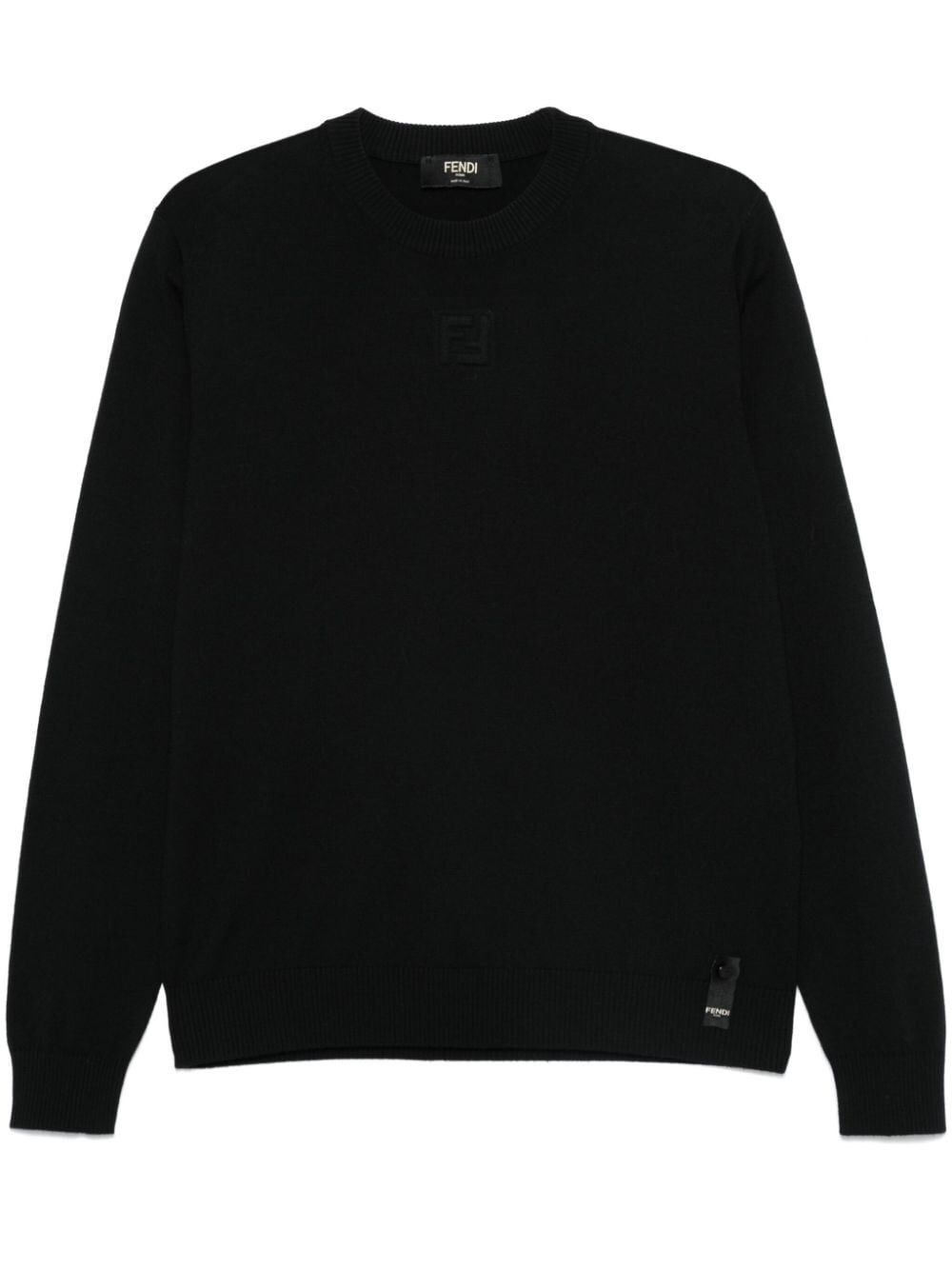 Shop Fendi Crew-neck Sweater In Black  