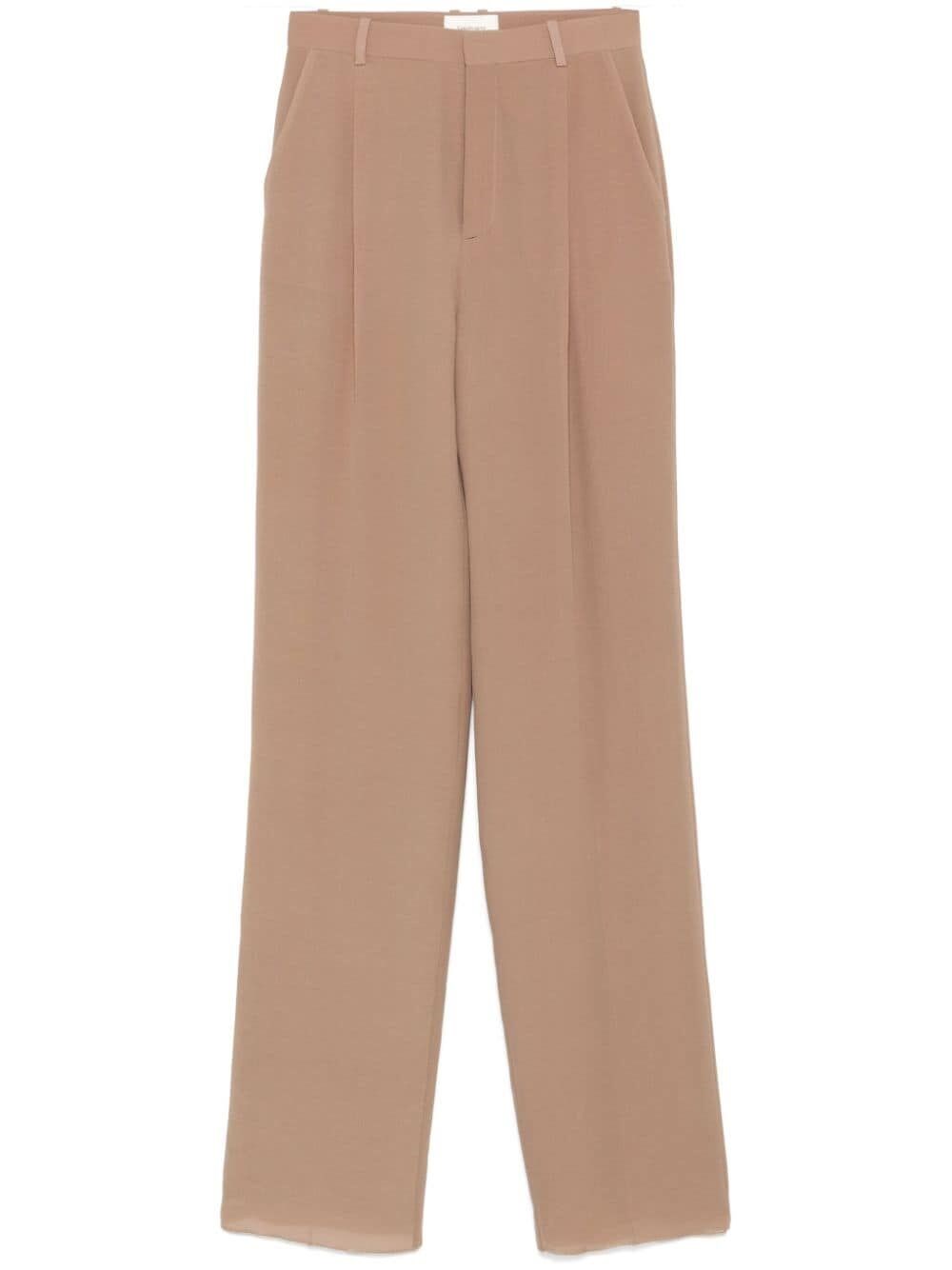 Shop Saint Laurent Pants In Brown